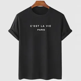 Modisches, C'EST LA VIE PARIS Unisex-Shirt mit besonderem Design